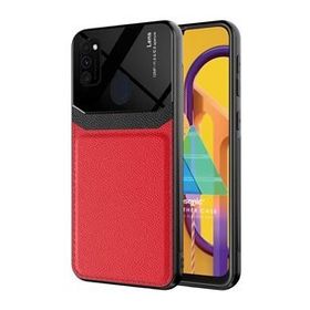 Microsonic Samsung Galaxy M21 Uniq Leather Kırmızı Kılıf