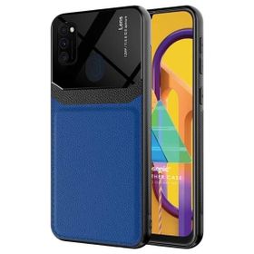 Microsonic Samsung Galaxy M21 Uniq Leather Lacivert Kılıf