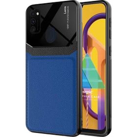 Microsonic Samsung Galaxy M21 Uniq Leather Lacivert Kılıf