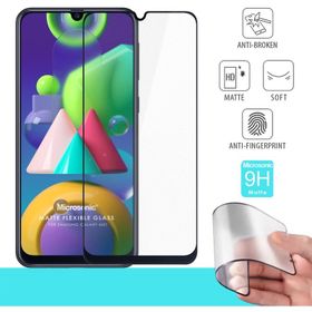 Microsonic Samsung Galaxy M21 Uyumlu Seramik Matte Flexible Siyah Ekran Koruyucu