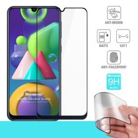 Microsonic Samsung Galaxy M21 Uyumlu Seramik Matte Flexible Siyah Ekran Koruyucu
