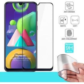 Microsonic Samsung Galaxy M21 Uyumlu Seramik Matte Flexible Siyah Ekran Koruyucu