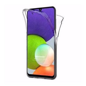 Microsonic Samsung Galaxy M22 6 Tarafı Tam Full Koruma 360 Clear Soft Şeffaf Cep Telefonu Kılıfı