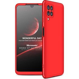 Microsonic Samsung Galaxy M22 Double Dip 360 Protective Kırmızı Kılıf