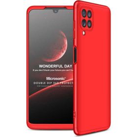 Microsonic Samsung Galaxy M22 Double Dip 360 Protective Kırmızı Kılıf