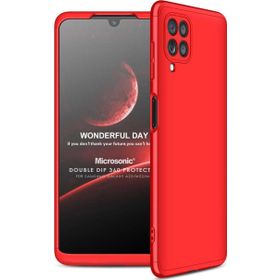 Microsonic Samsung Galaxy M22 Double Dip 360 Protective Kırmızı Kılıf