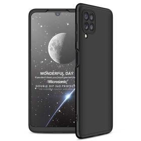 Microsonic Samsung Galaxy M22 Double Dip 360 Protective Siyah Kılıf