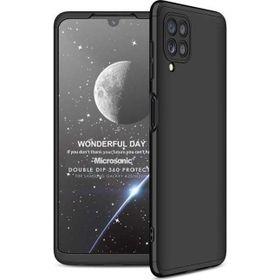Microsonic Samsung Galaxy M22 Double Dip 360 Protective Siyah Kılıf