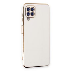 Microsonic Samsung Galaxy M22 Olive Plated Beyaz Kılıf