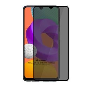 Microsonic Samsung Galaxy M22 Privacy 5D Gizlilik Filtreli Siyah Cam Ekran Koruyucu