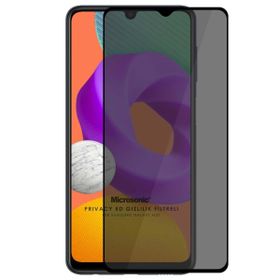 Microsonic Samsung Galaxy M22 Privacy 5D Gizlilik Filtreli Siyah Cam Ekran Koruyucu