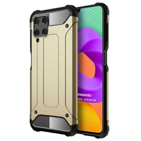 Microsonic Samsung Galaxy M22 Rugged Armor Gold Cep Telefonu Kılıfı