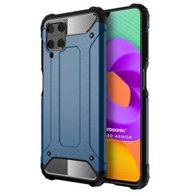 Microsonic Samsung Galaxy M22 Rugged Armor Mavi Cep Telefonu Kılıfı