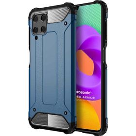 Microsonic Samsung Galaxy M22 Rugged Armor Mavi Cep Telefonu Kılıfı