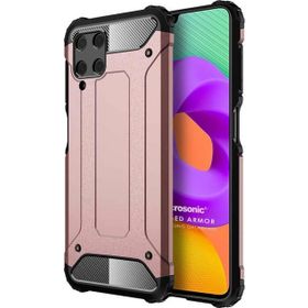 Microsonic Samsung Galaxy M22 Rugged Armor Rose Gold Cep Telefonu Kılıfı