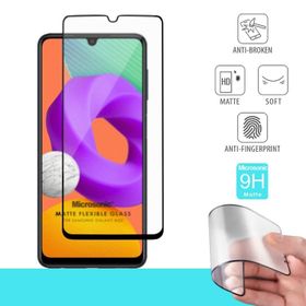 Microsonic Samsung Galaxy M22 Seramik Matte Flexible Siyah Ekran Koruyucu