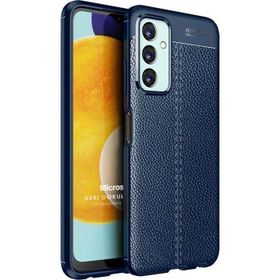 Microsonic Samsung Galaxy M23 Deri Dokulu Silikon Lacivert Kılıf