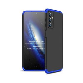 Microsonic Samsung Galaxy M23 Double Dip 360 Mavi Siyah Kılıf