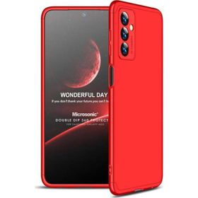 Microsonic Samsung Galaxy M23 Double Dip 360 Protective Kırmızı Kılıf