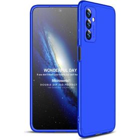 Microsonic Samsung Galaxy M23 Double Dip 360 Protective Mavi Cep Telefonu Kılıfı