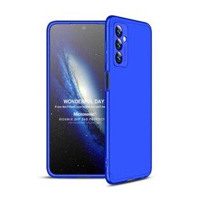 Microsonic Samsung Galaxy M23 Double Dip 360 Protective Mavi Cep Telefonu Kılıfı
