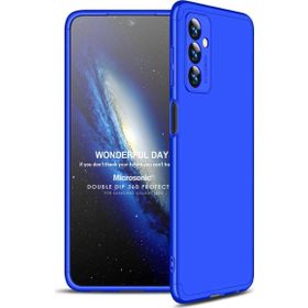 Microsonic Samsung Galaxy M23 Double Dip 360 Protective Mavi Cep Telefonu Kılıfı