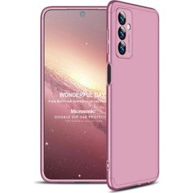 Microsonic Samsung Galaxy M23 Double Dip 360 Protective Rose Gold Cep Telefonu Kılıfı