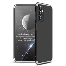 Microsonic Samsung Galaxy M23 Double Dip 360 Protective Siyah Gri Kılıf