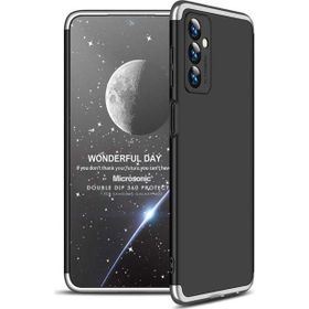 Microsonic Samsung Galaxy M23 Double Dip 360 Protective Siyah Gri Kılıf