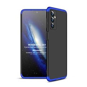 Microsonic Samsung Galaxy M23 Double Dip 360 Protective Siyah Mavi Kılıf