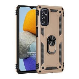 Microsonic Samsung Galaxy M23 Military Ring Holder Gold Cep Telefonu Kılıfı