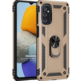 Microsonic Samsung Galaxy M23 Military Ring Holder Gold Cep Telefonu Kılıfı
