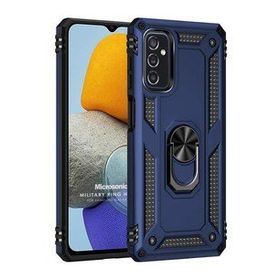 Microsonic Samsung Galaxy M23 Military Ring Holder Lacivert Kılıf