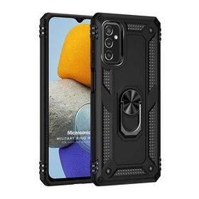 Microsonic Samsung Galaxy M23 Military Ring Holder Siyah Kılıf