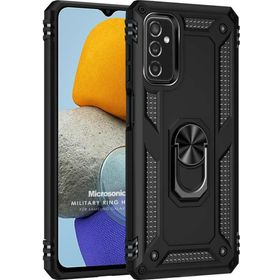 Microsonic Samsung Galaxy M23 Military Ring Holder Siyah Kılıf