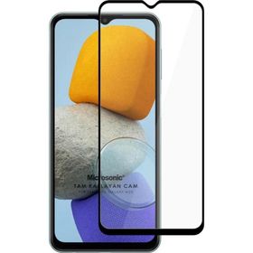 Microsonic Samsung Galaxy M23 Tam Kaplayan Temperli Siyah Cam Ekran Koruyucu