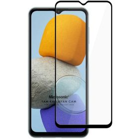 Microsonic Samsung Galaxy M23 Tam Kaplayan Temperli Siyah Cam Ekran Koruyucu