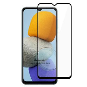 Microsonic Samsung Galaxy M23 Tam Kaplayan Temperli Siyah Cam Ekran Koruyucu