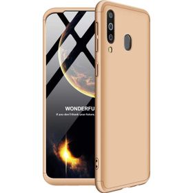 Microsonic Samsung Galaxy M30 Double Dip 360 Protective Gold Cep Telefonu Kılıfı