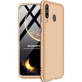 Microsonic Samsung Galaxy M30 Double Dip 360 Protective Gold Cep Telefonu Kılıfı