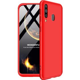 Microsonic Samsung Galaxy M30 Double Dip 360 Protective Kırmızı Kılıf