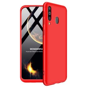 Microsonic Samsung Galaxy M30 Double Dip 360 Protective Kırmızı Kılıf