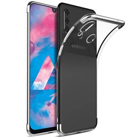 Microsonic Samsung Galaxy M30 Skyfall Transparent Clear Gümüş Kılıf