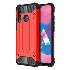 Microsonic Samsung Galaxy M30 Skyfall Transparent Clear Kırmızı Kılıf