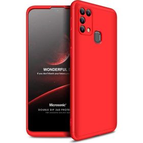 Microsonic Samsung Galaxy M31 Double Dip 360 Protective Kırmızı Kılıf