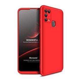 Microsonic Samsung Galaxy M31 Double Dip 360 Protective Kırmızı Kılıf