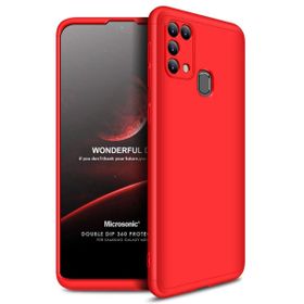 Microsonic Samsung Galaxy M31 Double Dip 360 Protective Kırmızı Kılıf