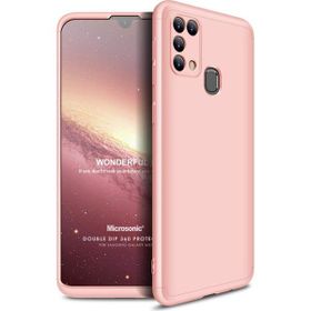 Microsonic Samsung Galaxy M31 Double Dip 360 Protective Rose Gold Cep Telefonu Kılıfı