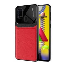 Microsonic Samsung Galaxy M31 Uniq Leather Kırmızı Kılıf