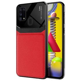 Microsonic Samsung Galaxy M31 Uniq Leather Kırmızı Kılıf